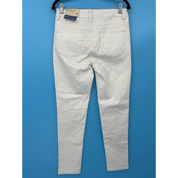 Soft Surroundings On The Prowl Animal Print Jean White Silver Size XS (2-4) NEW - Picture 4 of 7